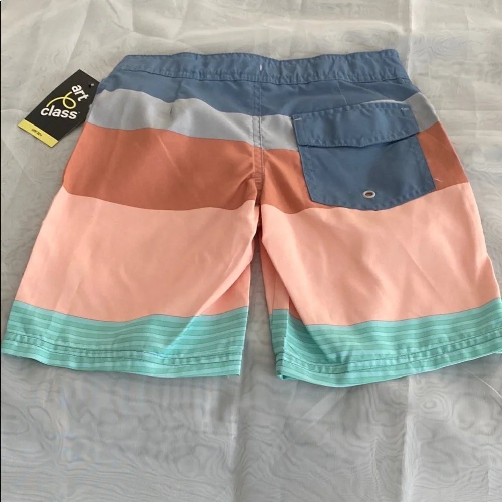 Art Class Blue and Gray Swim Trunks Classic Style